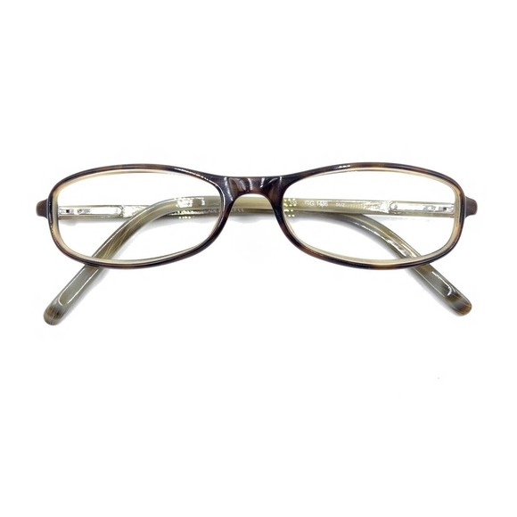 Gucci GG1416 5U2 Brown Tortoise Slim Rectangle Eyeglasses Frames 52-16 135 Italy - Picture 12 of 12